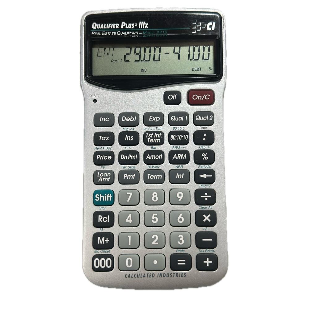 Calculated Industries Qualifier Plus IIIx Real Estate Mortgage Finance Calc
